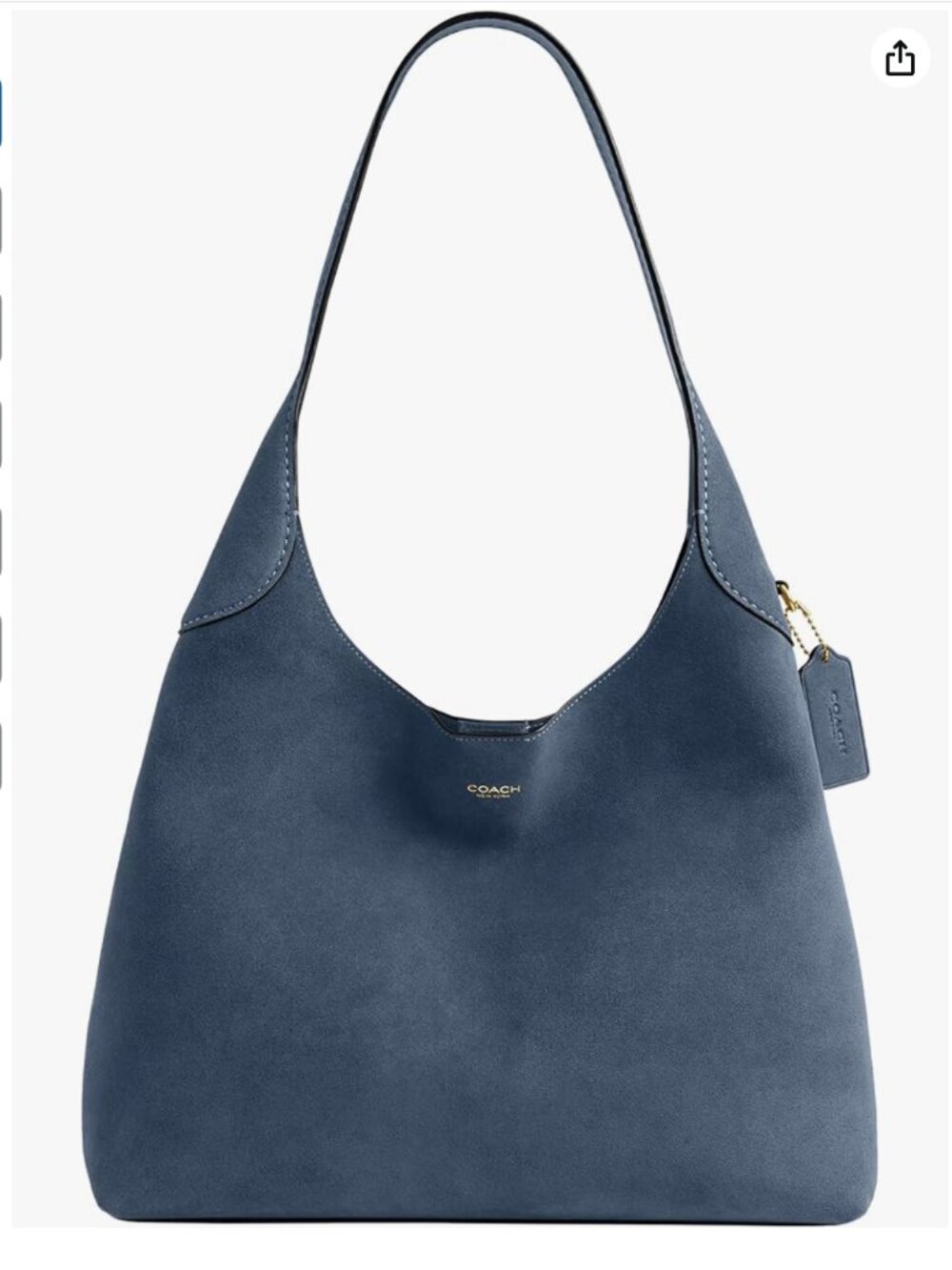 LIKE NEW Coach Brooklyn 34 denim blue suede.  No longer available.  Fast shipper
